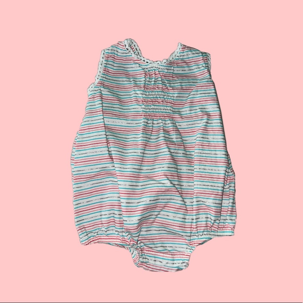 Striped tank onesie 6 months